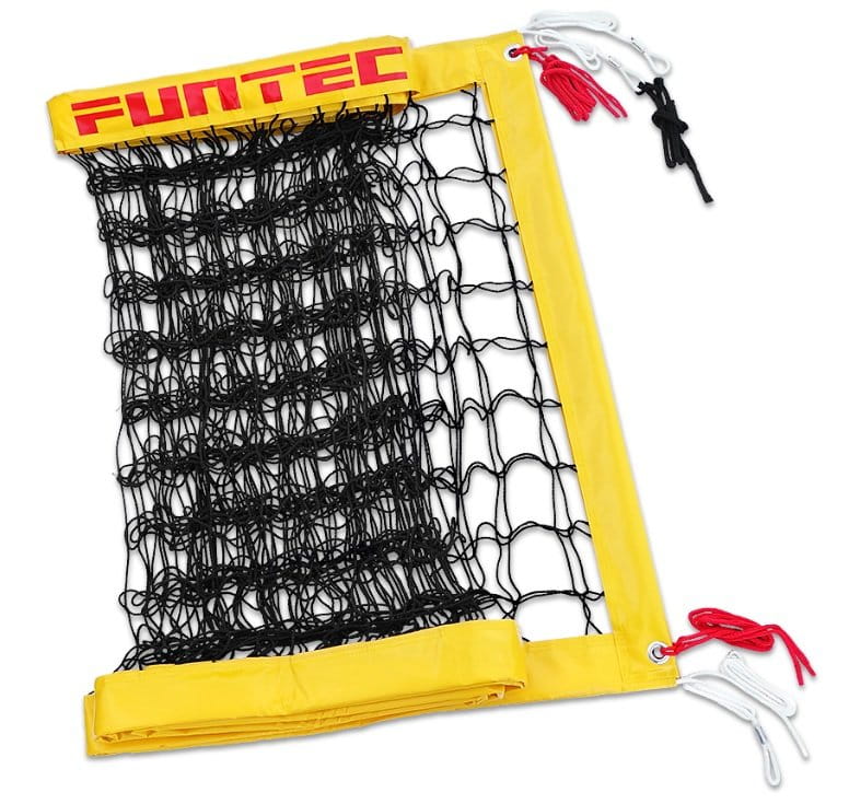 Rede Funtec PRO 8.5 M, INCL. BEACH VOLLEYBALL NET ANTENNA PLUS, 2-PIECE, WITH VELCRO