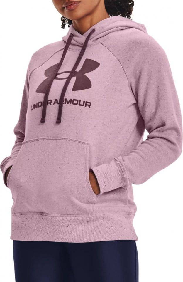 Sweatshirt com capuz Under Armour Rival Fleece Logo Hoodie-PNK