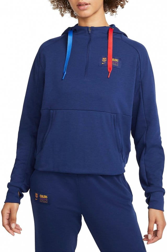 Sweatshirt com capuz Nike F.C. Barcelona Women's Dri-FIT 1/2-Zip