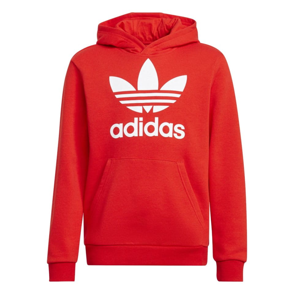 boys red adidas moletom com capuz